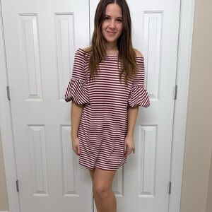 Donna Morgan Ruffle Sleeve Dress